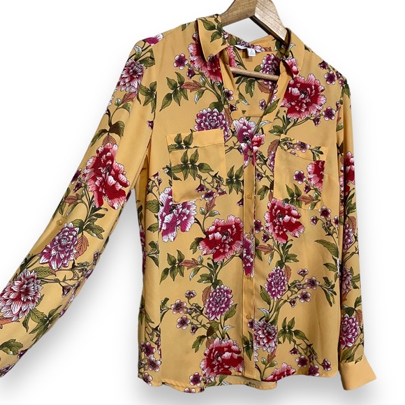 Candies lightweight floral button down blouse - Picture 3 of 8